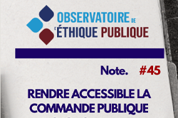 L’Observatoire de l’éthique publique se saisit de la commande publique durable